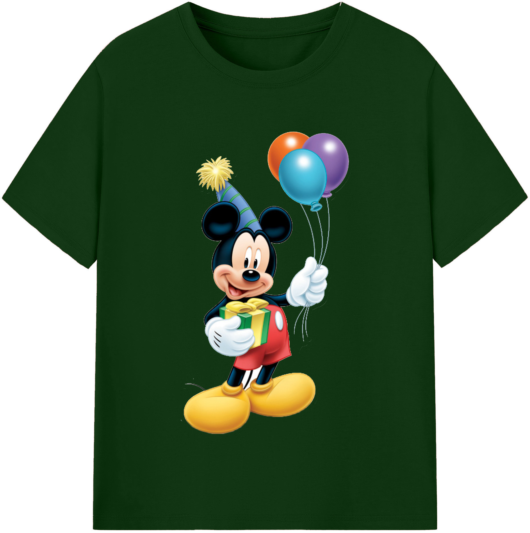 （画像用） ミッキーマウス Mickey Mouse 綿100％半袖Tシャツ（フロントプリント）